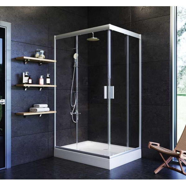Душевой уголок AM.PM Gem 120x80 стекло прозрачное, профиль хром (W90G-404-120280-MT) Душевой уголок AM.PM Gem 120x80 стекло прозрачное, профиль хром (W90G-404-120280-MT)