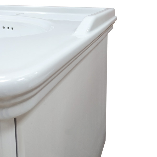 Тумба подвесная Comforty Монако 800x545x500 белый глянцевый с раковиной (00-00001492)