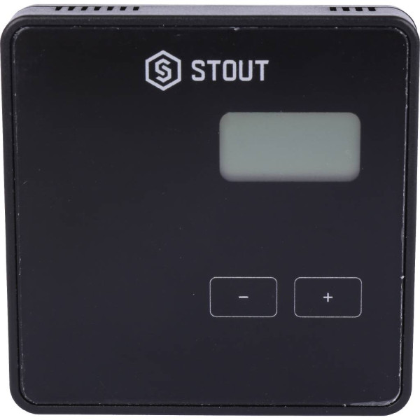 Терморегулятор Stout проводной комнатный R-10b, чёрный (STE-0101-010002) Терморегулятор Stout проводной комнатный R-10b, чёрный (STE-0101-010002)