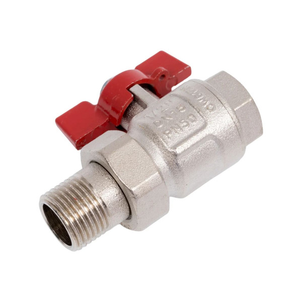 Кран 1/2" шаровый со сгоном Uni-Fitt Etalon (ГОСТ, красная бабочка) 113T2000 Кран 1/2" шаровый со сгоном Uni-Fitt Etalon (ГОСТ, красная бабочка) 113T2000