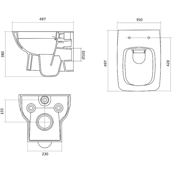 Комплект инсталляция с унитазом и клавишей Santek Нео rimless с сиденьем SC с клавишей черной (1WH501777)