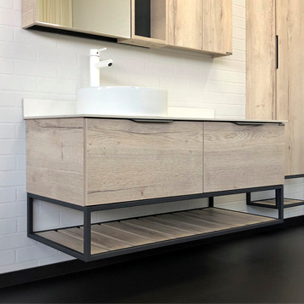 Тумба подвесная Comforty Порто 1200x520x645 дуб дымчатый/белый (00-00008905)