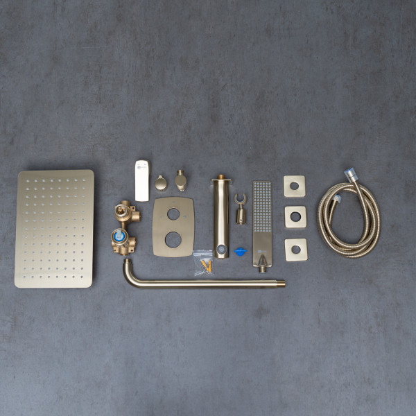 Смеситель для ванны и душа Lemark Ursus встраиваемый золото светлое (LM7222BG) Смеситель для ванны и душа Lemark Ursus встраиваемый золото светлое (LM7222BG)