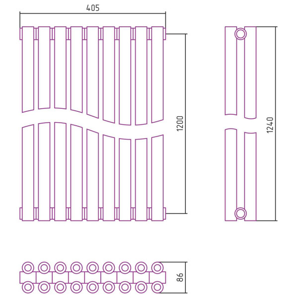Дизайн-радиатор Сунержа Эстет-00 1200*405 9 секций белый (12-0332-1209) Дизайн-радиатор Сунержа Эстет-00 1200*405 9 секций белый (12-0332-1209)
