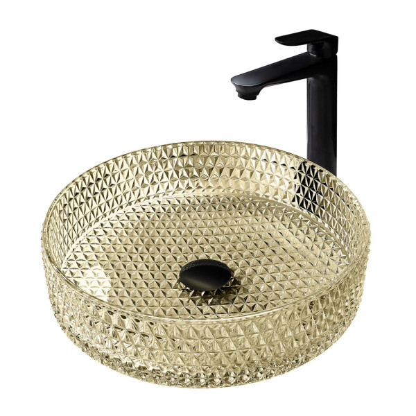 Раковина накладная Abber Glas золотая (AK2301GG)