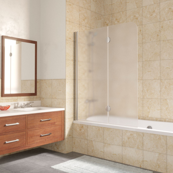 Душевая шторка на ванну Vegas Glass 120х140 E2V 120 08 10 L профиль глянцевый хром, стекло сатин Душевая шторка на ванну Vegas Glass 120х140 E2V 120 08 10 L профиль глянцевый хром, стекло сатин