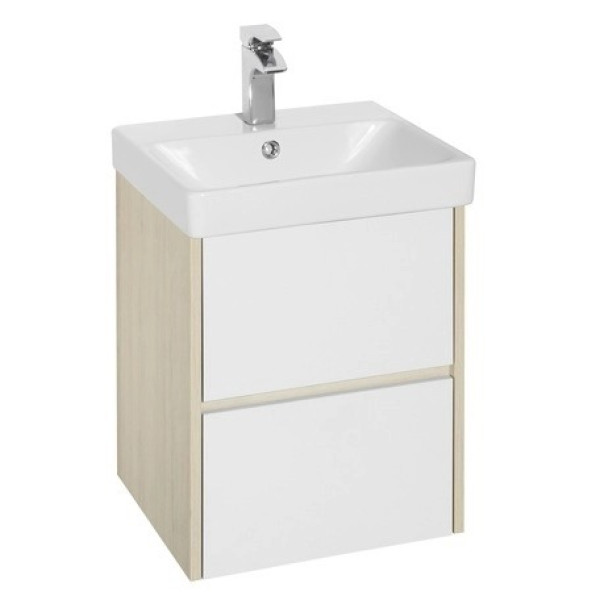 Тумба-умывальник Aquaton Сканди 55 Бел/Дуб Верона/1WH501620 Раковина Адриана 55 (1A2517K0SDB20)