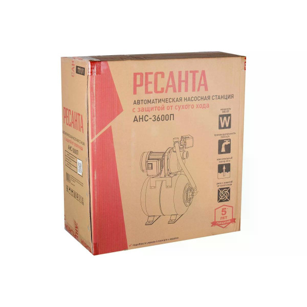 Насосная станция Ресанта АНС-3600П (77/1/1) Насосная станция Ресанта АНС-3600П (77/1/1)
