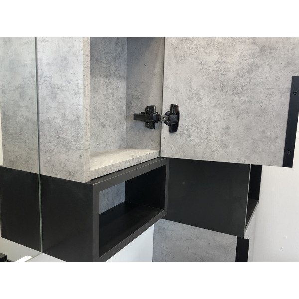 Шкаф зеркальный Comforty Франкфурт 900x160x800 дуб светлый (00-00006504)