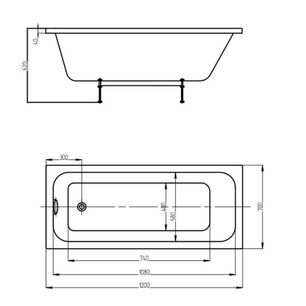 Ванна акриловая Акватек Мия 120х70 без гидромассажа (MIY120-0000001) Ванна акриловая Акватек Мия 120х70 без гидромассажа (MIY120-0000001)