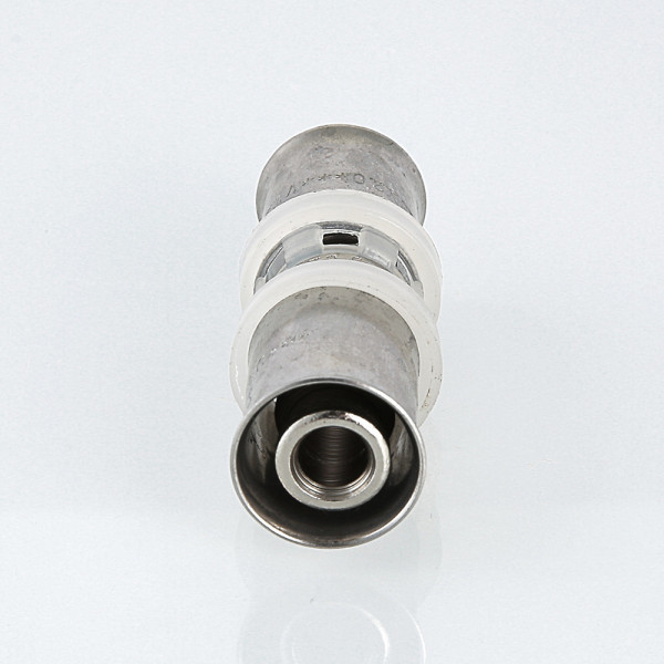 Соединение прямое 20*20 Valtec (пресс, никель) (VTm.203.N.002020) Соединение прямое 20*20 Valtec (пресс, никель) (VTm.203.N.002020)