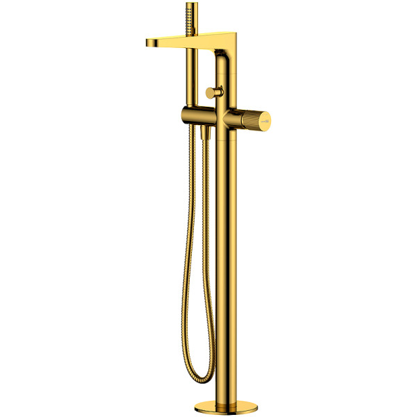 Смеситель напольный WasserKRAFT Sauer золотой (7121) Смеситель напольный WasserKRAFT Sauer золотой (7121)