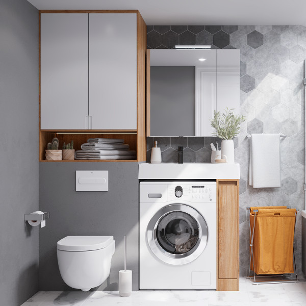 Шкаф зеркальный Aquaton Лондри 80 (1A267202LH010)