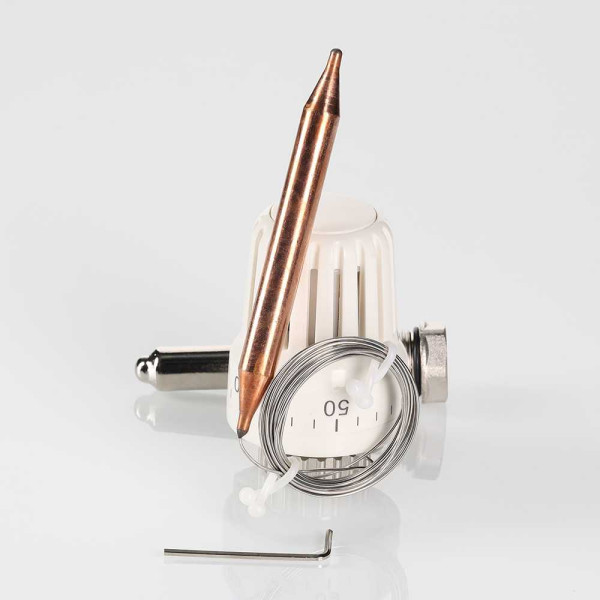 Головка термостатическая с выносным погружным датчиком Valtec (20-62 С, 2 м.) (VT.3011.0.0)