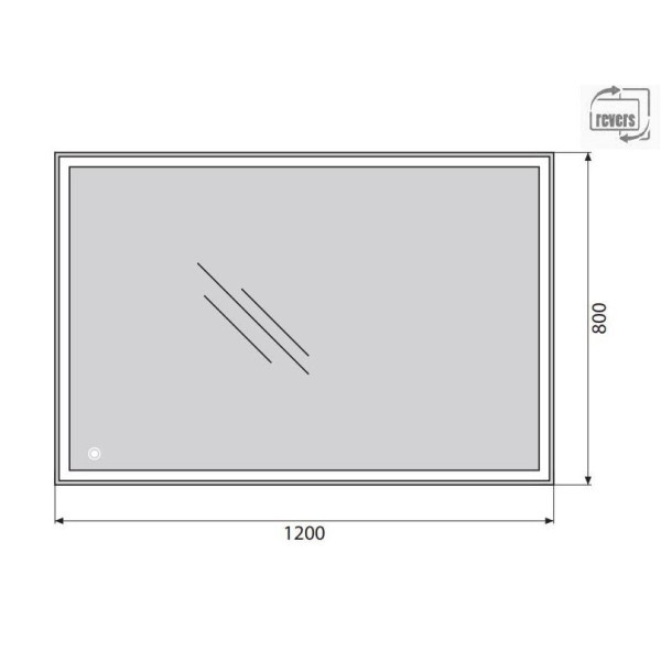 Зеркало с подсветкой BelBagno SPC-GRT 120x80 (SPC-GRT-1200-800-LED-TCH)