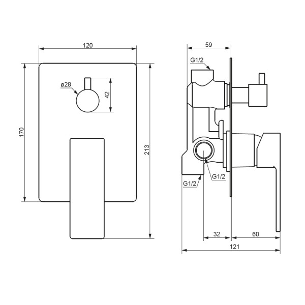 Смеситель для ванны и душа Damixa Gala чёрный (537100300) Смеситель для ванны и душа Damixa Gala чёрный (537100300)