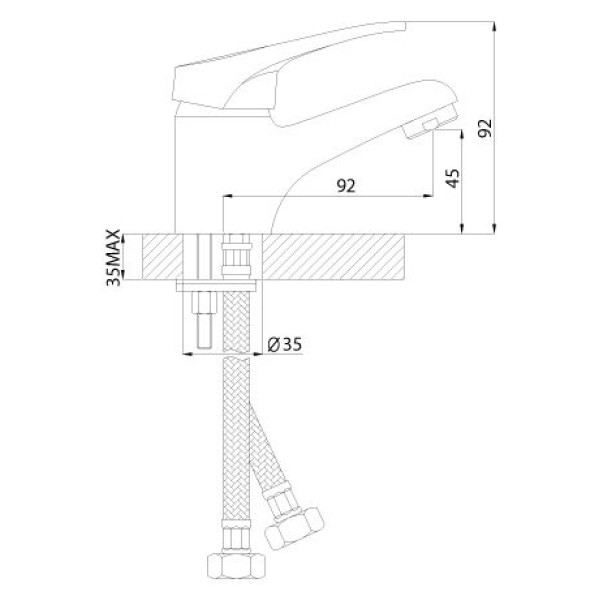 Смеситель для раковины Rossinka B35-11 (B35-11)