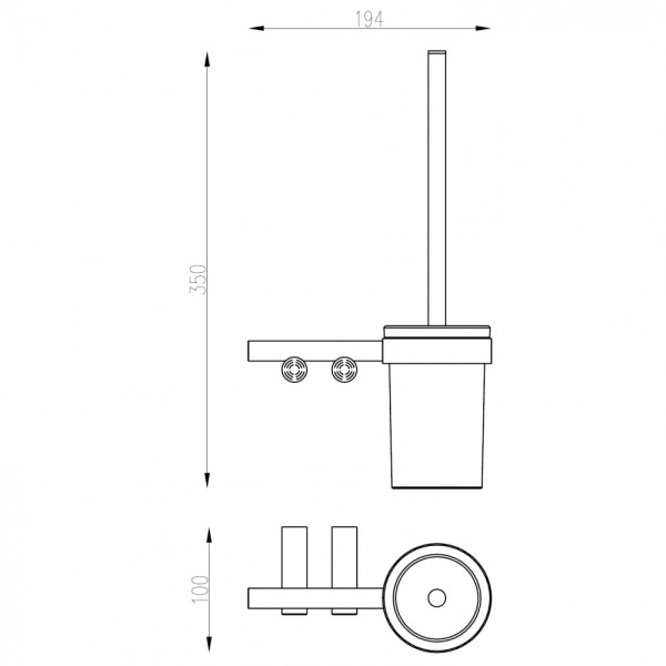 Щетка для туалета Abber Osten 316 сталь брашированная (AA1832BST)