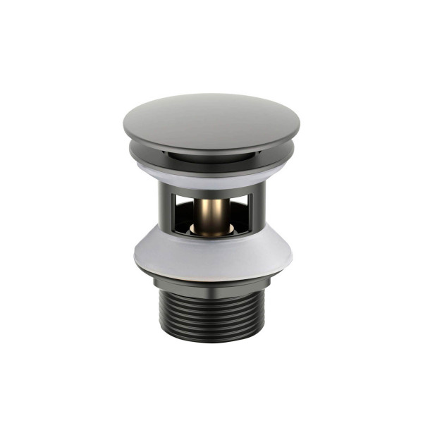 Донный клапан Aquatek Push-open с переливом, крышка круглая, шлифованное черный хром (AQ6002BGM) Донный клапан Aquatek Push-open с переливом, крышка круглая, шлифованное черный хром (AQ6002BGM)