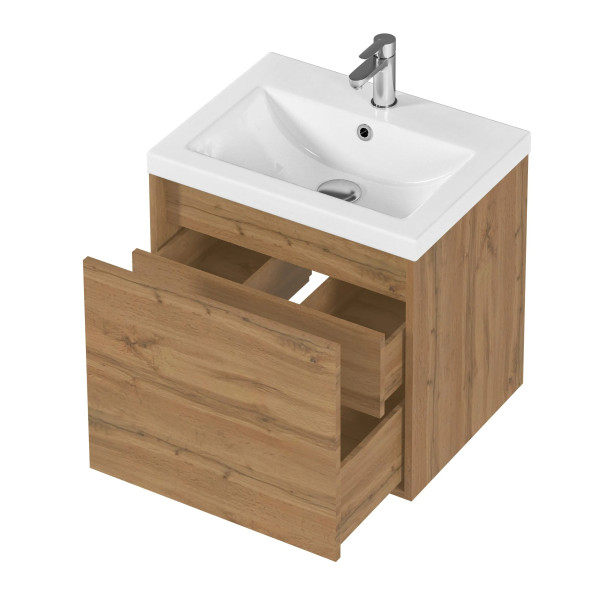 Тумба подвесная 1Marka Миябе 590x447x552 дуб вотан (Ц0000038243)