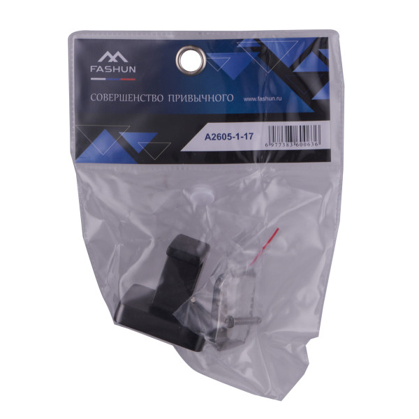 Крючок Fashun одинарный 45х46х44 мм PVD цинк. сплав + нерж. сталь графит (A2605-1-17)