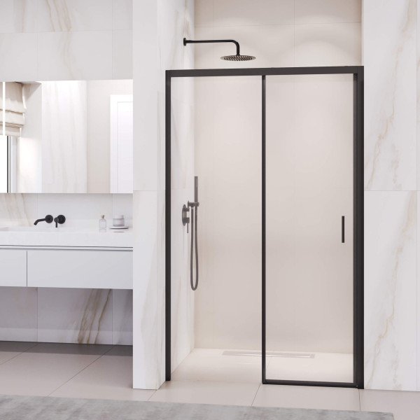 Душевая дверь RGW Passage 140x195 стекло прозрачное, профиль черный (350801714-14)