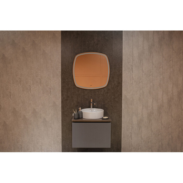 Зеркало Azario Barca -TX 70x70/80,8x80,8 универсал, бесконтактный сенсор (LED-00002973)