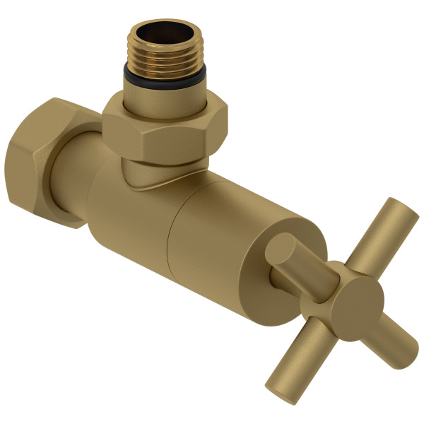 Вентиль Сунержа угловой (крест) 1/2"Нx3/4"НГ матовое золото (032-1408-1234)