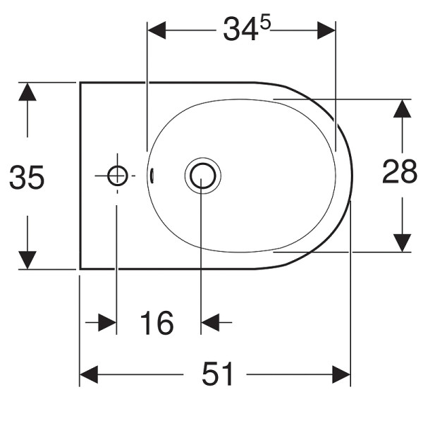 Биде подвесное Geberit Acanto (500.601.01.2) Биде подвесное Geberit Acanto (500.601.01.2)