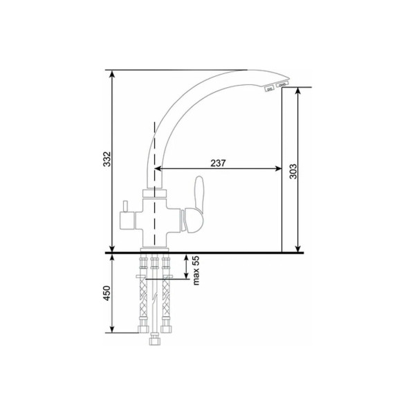 Смеситель для кухни Maxonor (MN4399-5)