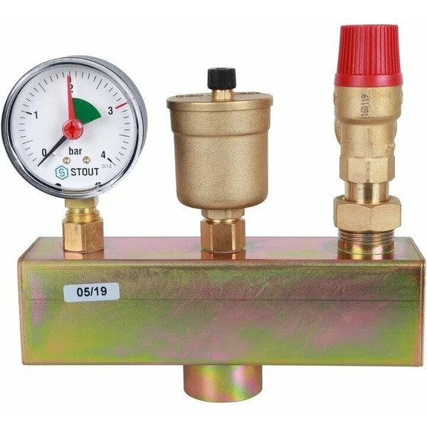 Группа безопасности котла Stout до 50 кВт (в теплоизоляции) (SVS-0004-055032)