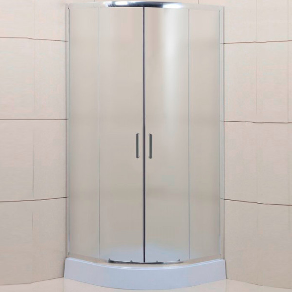 Душевой уголок BelBagno Uno-195 80x80x195 стекло рифленое, профиль хром (UNO-195-R-2-80-P-Cr)