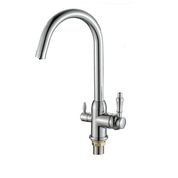 Смеситель для кухни Fashun с переключателем на фильтр хром (A4396)