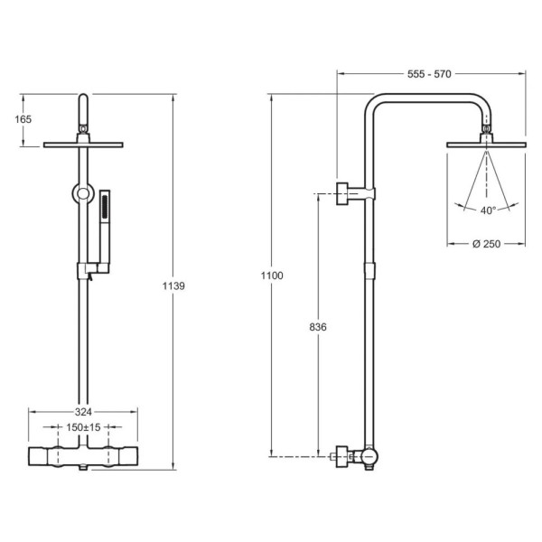 Смеситель для ванны и душа Jacob Delafon Toobi хром (E8992-CP)