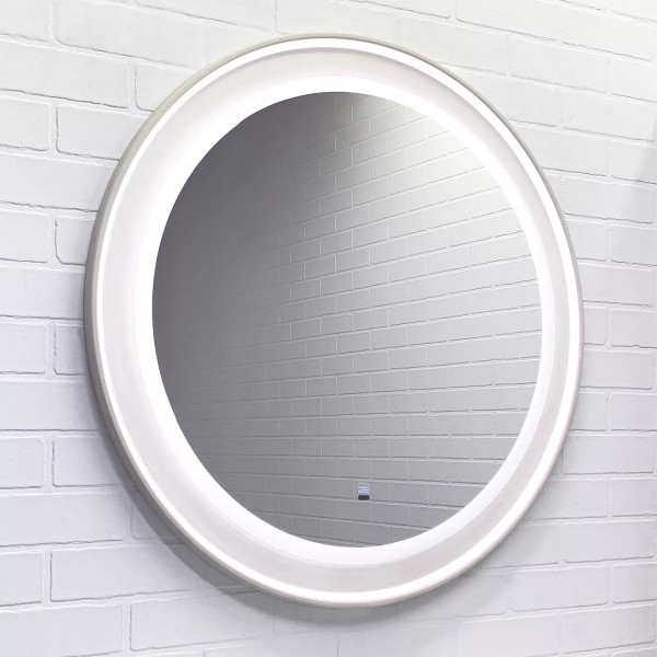 Зеркало Comforty Ереван 800x25x800 с подсветкой серый шёлк (00-00014157)