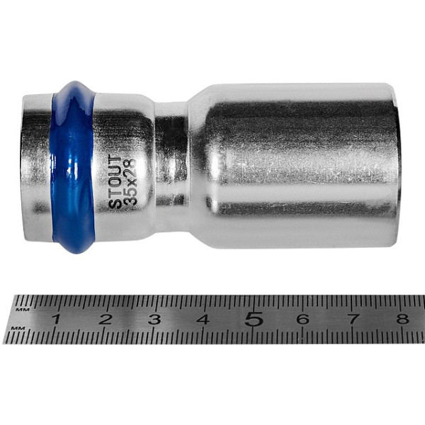 Муфта 35х28 однораструбная Stout SSS-2020 НПр-ВПр (нерж.ст., пресс) SSS-2020-003528 Муфта 35х28 однораструбная Stout SSS-2020 НПр-ВПр (нерж.ст., пресс) SSS-2020-003528