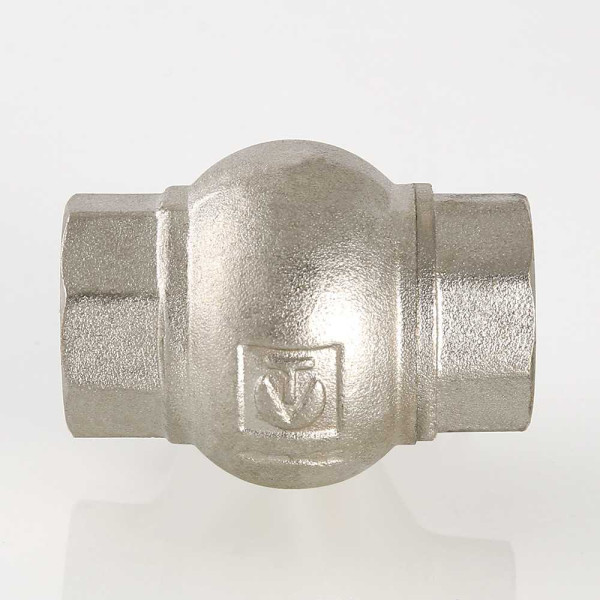 Клапан обратный вертикальный 1 1/2" Valtec с латунным седлом, никель (VT.151.N.08) Клапан обратный вертикальный 1 1/2" Valtec с латунным седлом, никель (VT.151.N.08)