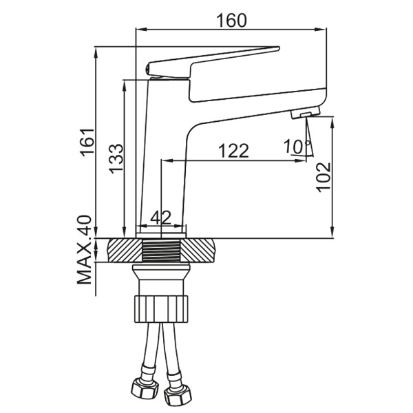Смеситель для раковины Ledeme хром (L1091) Смеситель для раковины Ledeme хром (L1091)