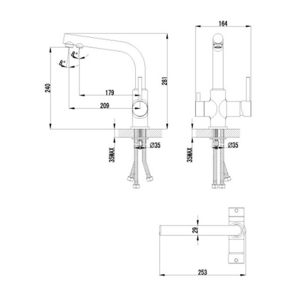 Смеситель для кухни Lemark Comfort (LM3061C) Смеситель для кухни Lemark Comfort (LM3061C)