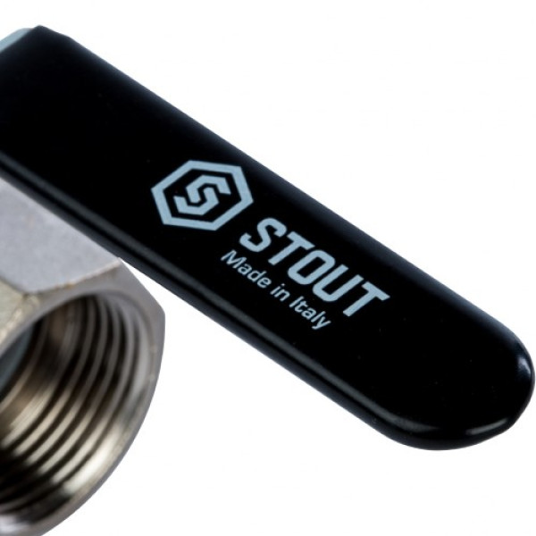 Кран 1" ВН шаровый Stout (черная ручка, полнопроходной) SVB-0003-000025 Кран 1" ВН шаровый Stout (черная ручка, полнопроходной) SVB-0003-000025