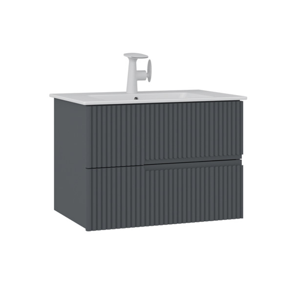 Тумба подвесная Orka Moonlight 710x510x510 с раковиной антрацит матовый (5003439)