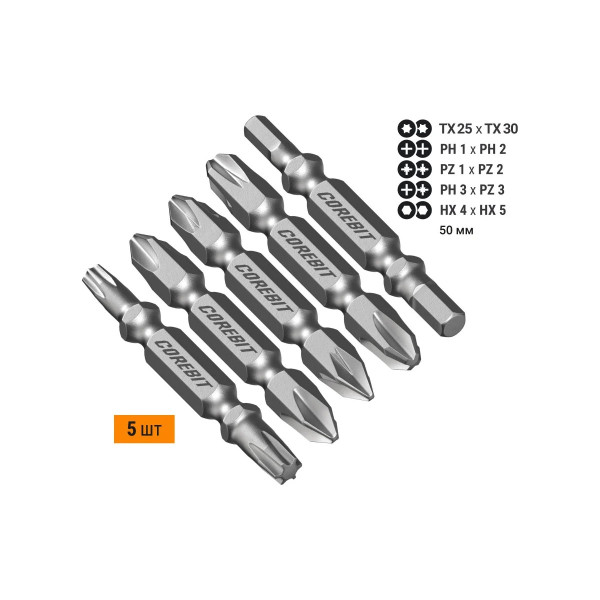 Набор бит Nox SET5 2Х Ph1xPh2, Pz1xPz2, Ph3хPz3, Tx25xTx30, Hex4xHex5-50, 5 шт карта COREBIT NOX (336012) Набор бит Nox SET5 2Х Ph1xPh2, Pz1xPz2, Ph3хPz3, Tx25xTx30, Hex4xHex5-50, 5 шт карта COREBIT NOX (336012)