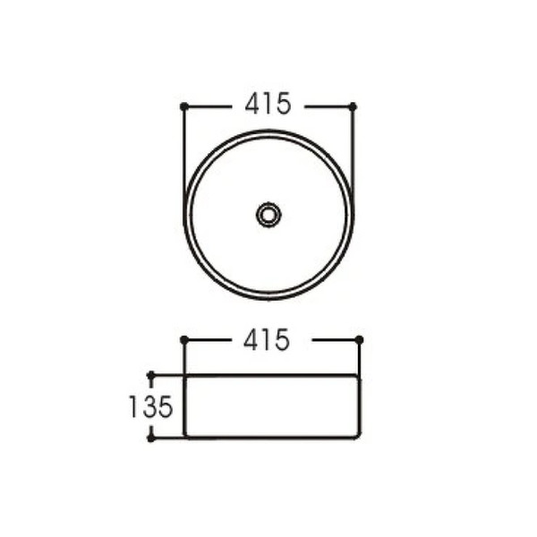 Раковина накладная Aquatek Европа 41,5x41,5 белая (AQ5558-00)