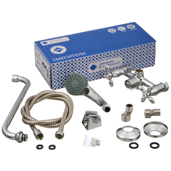 Смеситель для ванны и душа Ex-promt Cross хром (Ex211.1-01) Смеситель для ванны и душа Ex-promt Cross хром (Ex211.1-01)