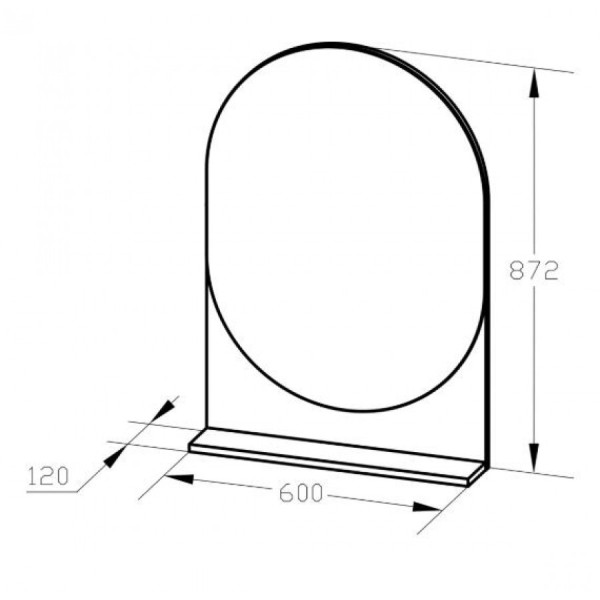 Зеркало Aquaton Анси 600x12x872 древесный (1.A246.2.02A.PE2.0)