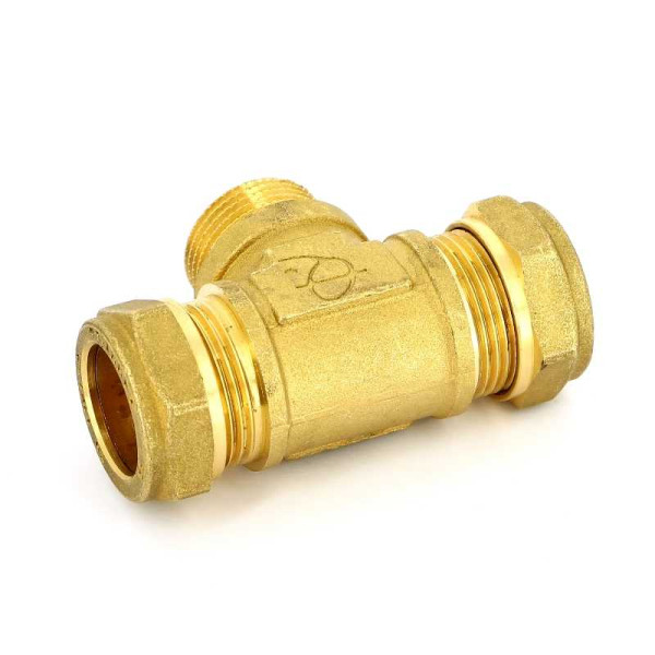 Тройник переходной 22*3/4"Н*22 (обжим) Tiemme (1100067)