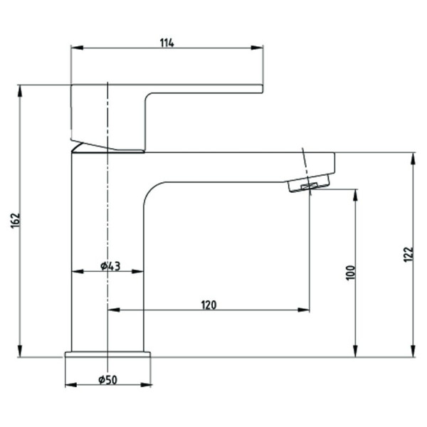 Смеситель для раковины E.C.A Nita (102188034EX)
