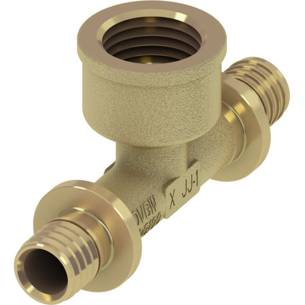 Тройник 90° с внутренней резьбой (с муфтой) TECEflex 25х1/2" ВРх25 мм. (латунь) (769522) Тройник 90° с внутренней резьбой (с муфтой) TECEflex 25х1/2" ВРх25 мм. (латунь) (769522)