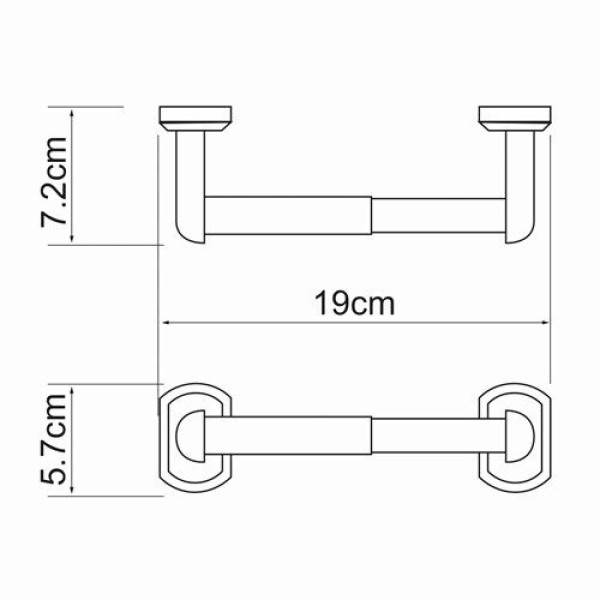 Держатель туалетной бумаги WasserKraft Oder хром (K-3022)