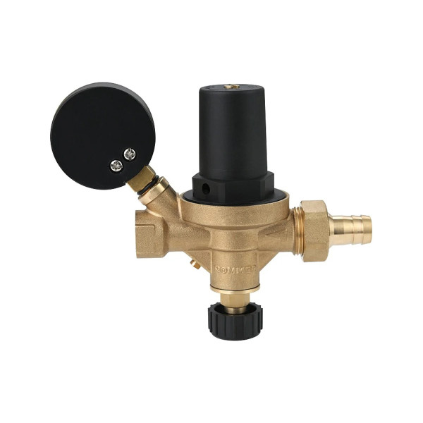 Клапан подпиточный с манометром 1/2" ВН Rommer (крышка пластик) (RVS-0050-001515) Клапан подпиточный с манометром 1/2" ВН Rommer (крышка пластик) (RVS-0050-001515)